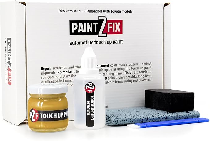 D06 Nitro Yellow Touch-Up Paint Kit for Scratches and Chips - Compatible with Toyota Models