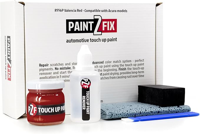 R556P Valencia Red | Iconic Red Touch-Up Paint Kit for Scratches and Chips - Compatible with Acura Models