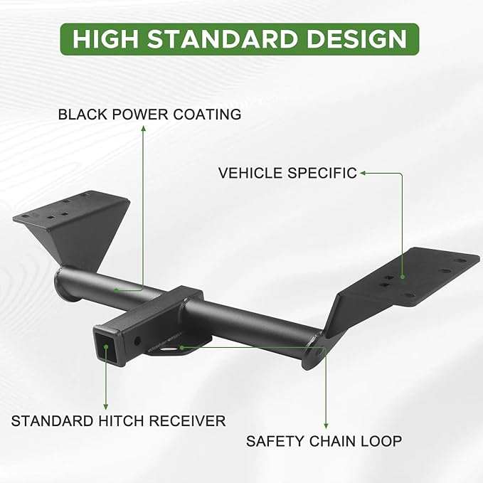 Towing Hitch Receivers Fit for Chevrolet GMC Acadia 2017-2023 Class 3 Towing Receivers 2inch Rear Trailer Hitch with Black Powder Coating