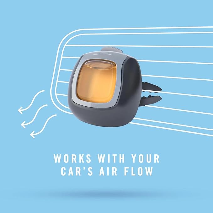 Febreze Car Odor Eliminating Freshener Vent Clip, Bora Bora Waters, 2 count (Pack of 2), White