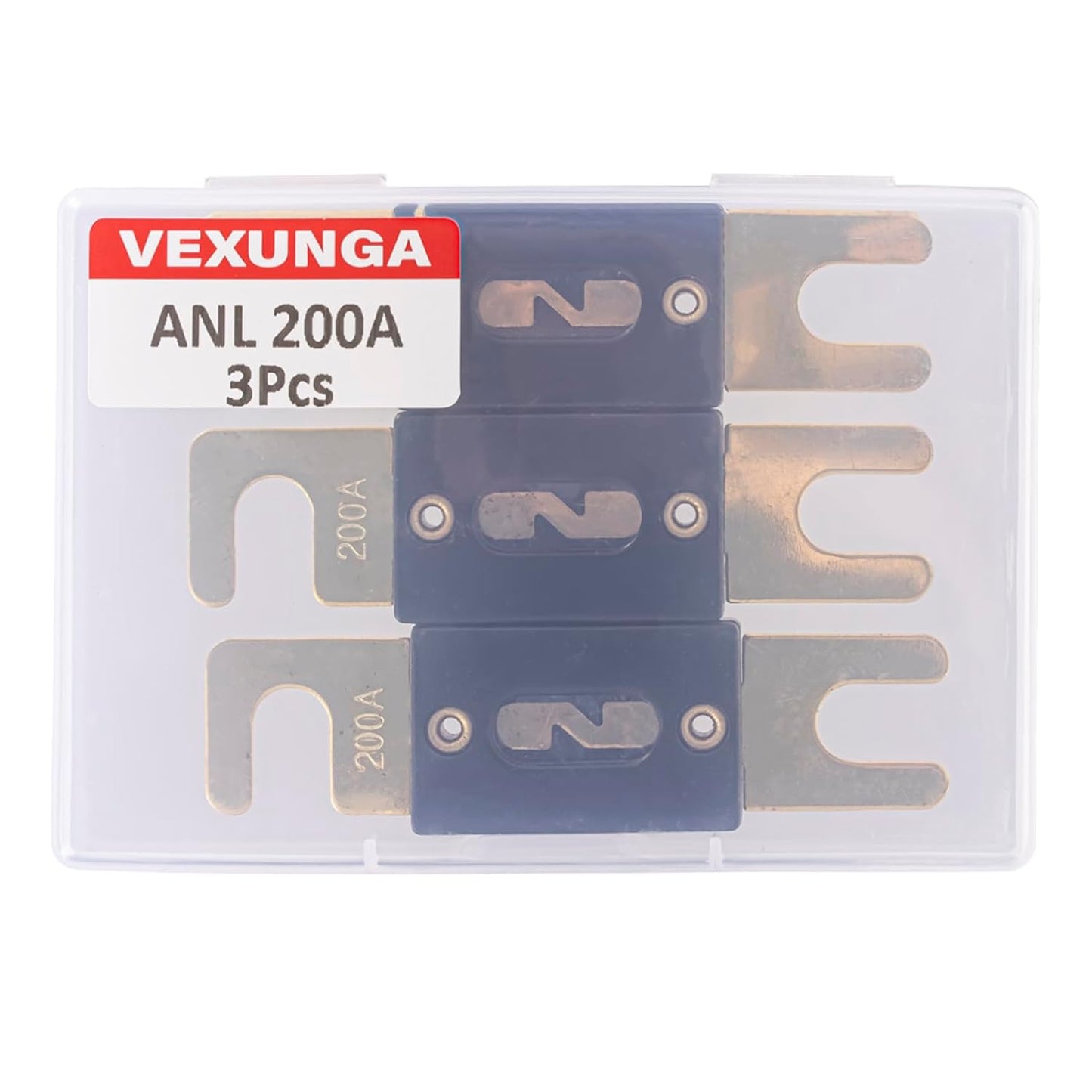 200A ANL Fuse 200 Amp Inline Blade Fuses 32V for Car Audio Inverter Automotive Stereo (Pack of 3 pcs)