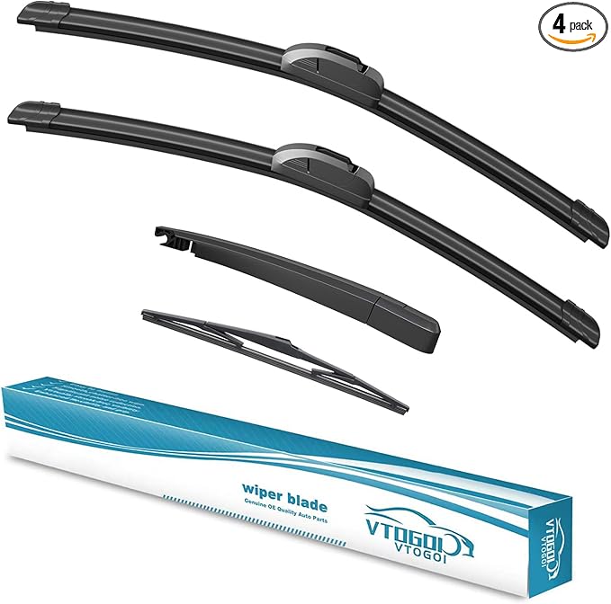 VTOGOI Windshield Wipers Replacement for Hyundai Tucson 2016-2021 Front Rear Wiper Blades and Rear Windshield Wiper Arm Set for My Car (Pack of 4)