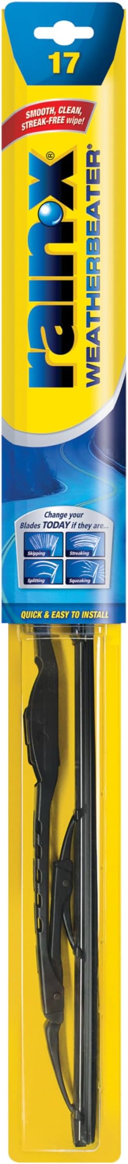 Rain-X RX30217 WeatherBeater Wiper Blades, 17" Windshield Wipers (Pack Of 1), Automotive Replacement Windshield Wiper Blades That Meet Or Exceed OEM Quality And Durability Standards