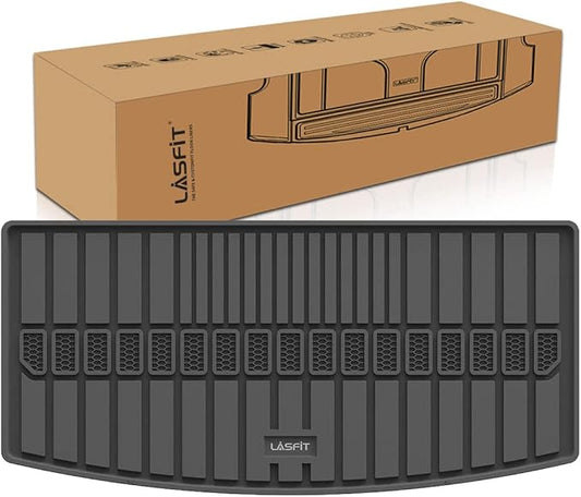 LASFIT Trunk Mat for Jeep Grand Cherokee L 2021-2025 6 Seaters and 7 Seaters All Weather TPE Custom Fit Cargo Mat Trunk Liner Cargo Liner, Black