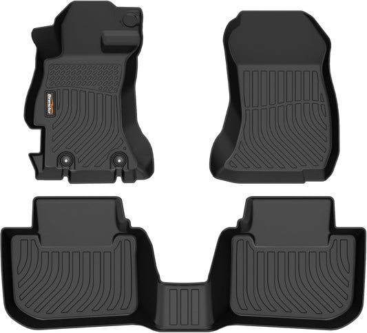 Binmotor-Floor Mats for Subaru WRX & WRX STi 2015-2021, Impreza 2012-2016, Crosstrek & Crosstrek XV 2013-2017, All Weather Car Floor Mat Rubber Liners for Subaru WRX Accessories