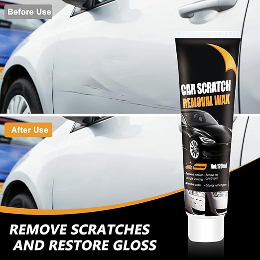 2025 Upgrade Scratch Remover for Vehicles, Car Scratch Remover, Car Scratch Repair Paste for Deep Scratches, Car Paint Scratch Repair Scratch Remover Kit with Wipe and Sponge (2 PCS)