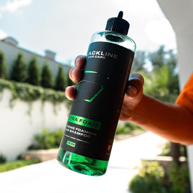 Blackline Automotive Extreme Foaming Car Shampoo - Extreme Ultra Foam Perfect for Ceramic Coatings - Compatible with Foam Cannon for Pressure Washer (16 FL Oz, Green Apple)