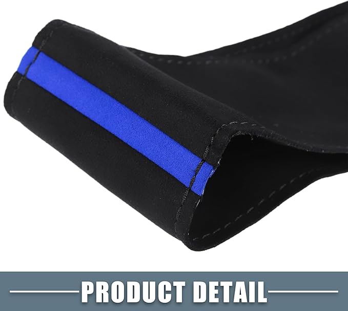 Car Hand Sewn DIY Steering Wheel Cover Breathable Comfortable 38cm Stitch on Wrap Cover Suede Blue Black Stitches Black