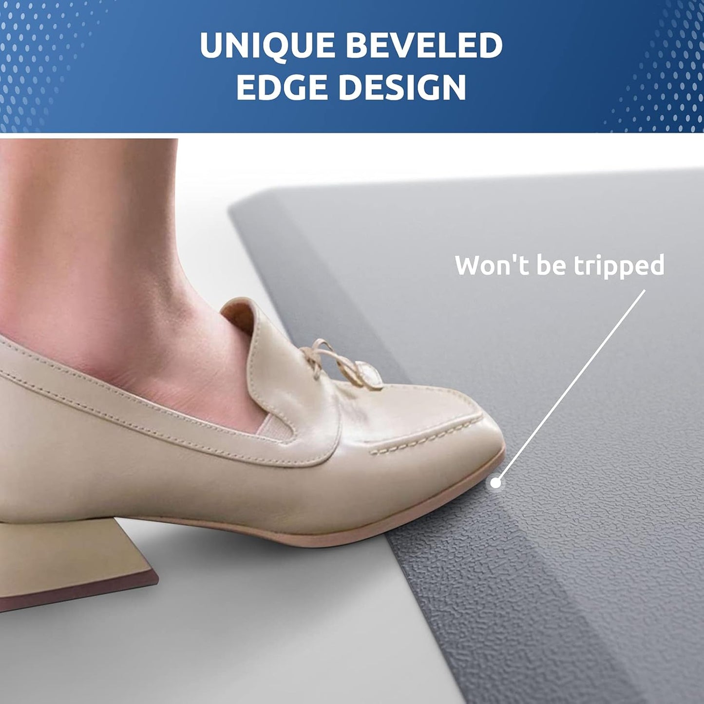 KitchenClouds Kitchen Mat Cushioned Anti Fatigue Kitchen Rug 17.3"x39" Waterproof Non Slip Kitchen Rugs and Mats Standing Desk Mat Comfort Floor Mats for Kitchen House Sink Office (Grey)