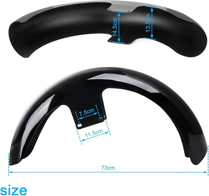 21 Inch Wheels Wrap Front Mudguard For Harley Davidson Touring Electra Road Street Glide Custom Baggers Road King motorcycle fender (Gloss Black A)