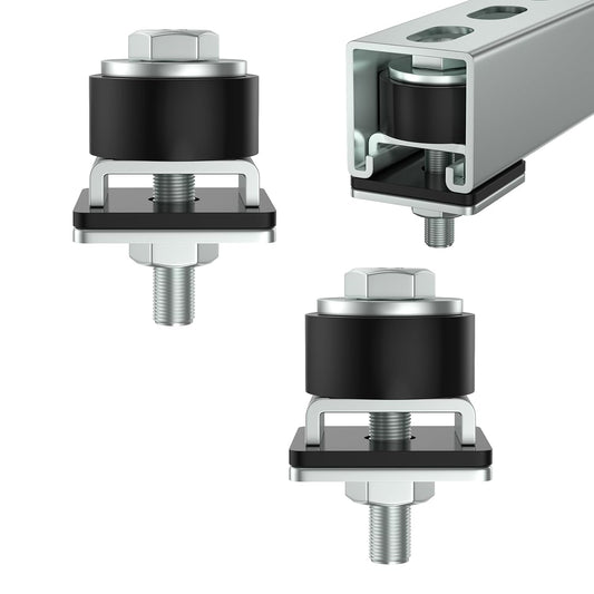 SKTREX Anti-Skid designTrolley Roller Wheels Limit Trolley Assembly Positioning for Unistrut Strut Channel with 1-5/8" Wide and All 1-5/8" or Taller Strut Channel Pack of 2
