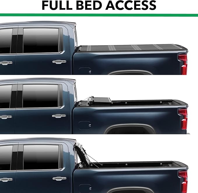 Gator FX Hard Quad-Fold Truck Bed Tonneau Cover | 8828132 | Fits 2019 - 2025 Chevy/GMC Silverado/Sierra, works w/ MultiPro/Flex tailgate 8' 2" Bed (98.2")