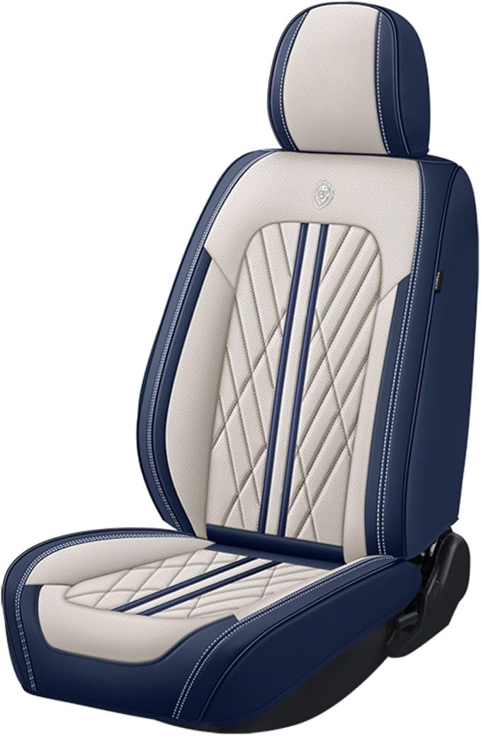 Universal Fit Waterproof Breathable Nappa Leather Automotive Vehicle Car Seat Covers Set Cushion Protector for Sedan SUV