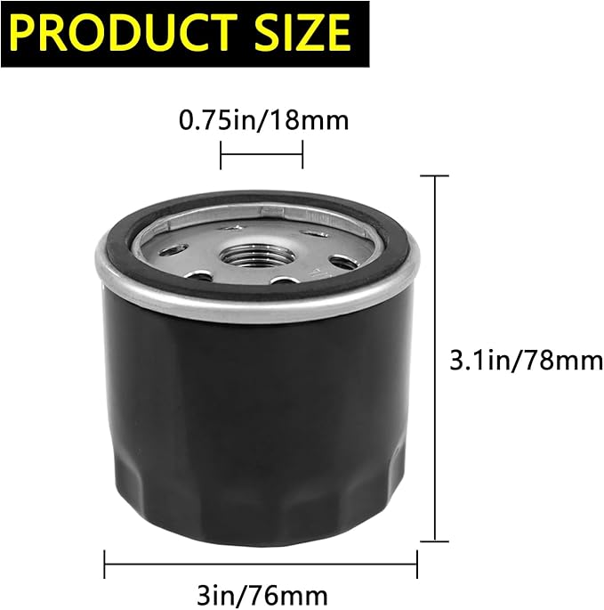 1205001S Oil Filter, Replacement for Kohler Engine Lawn Mower, for Cub Cadet, for Troy Bilt Bronco 1205001, 12 050 01-S Oil Filter 1PCS