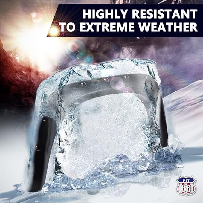 PIT66 Fender Flares, Compatible With 2011-2016 Ford F250 & F350 Super Duty (NOT For Dually Models), Paintable Smooth Matte Black Pocket Riveted Style Wheel Flares Set, 4 Pcs