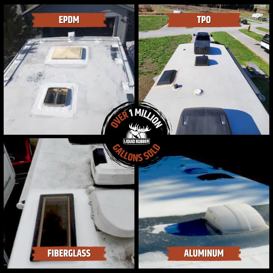 Liquid Rubber RV Lap Sealant, White, 4 Pack