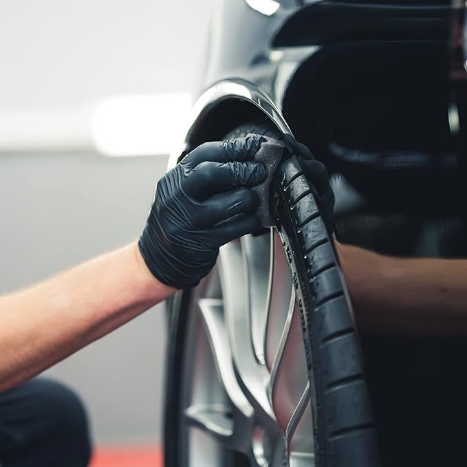 SHINE ARMOR Tire Shine Gel Dressing & Pristine Cleaner Car Care for Wheels & Tires with No Sling Formula Wet Look Keeps Tires Black & Clean with Water Based Polymers