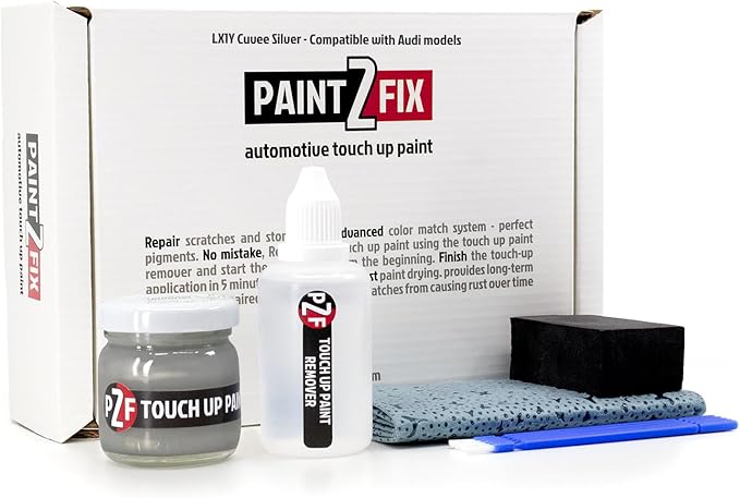 LX1Y Cuvee Silver | Cuveesilber Touch-Up Paint Kit for Scratches and Chips - Compatible with Audi Models
