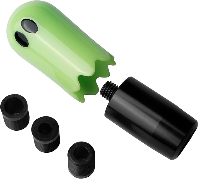Glow Ghost Shift Knob -Night Glow Design Gear-Shift-knobs Universal Gear Knob / 3 Adapters (M8x1.25/M10x1.5/M12x1.25) Cool Automotive Car Accessories Gift for Man