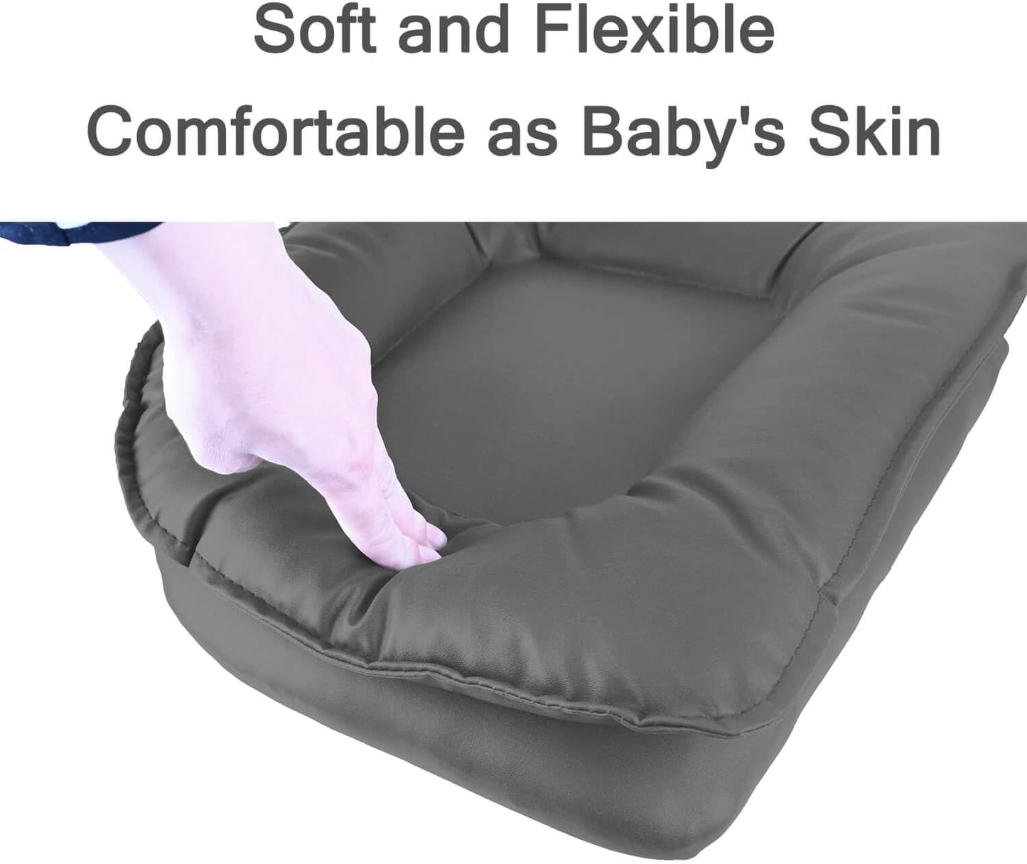 Rolling Stool Wide Seat with Back Rolling Chair 4 Wheels with Brakes for Home Office Garage Shop Waterproof Roller Seat Durable Steel Stand Dark Gray