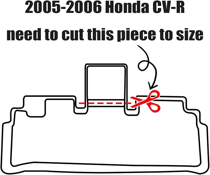 KELCSEECS Floor Mats Custom for 2002 2003 2004 Honda CRV & Fit for 2005 2006 Honda CR-V(The Second Row Needs to Cut Out The Center Tongue) Car Mats Front & Rear Row CRV Floor Mats Black