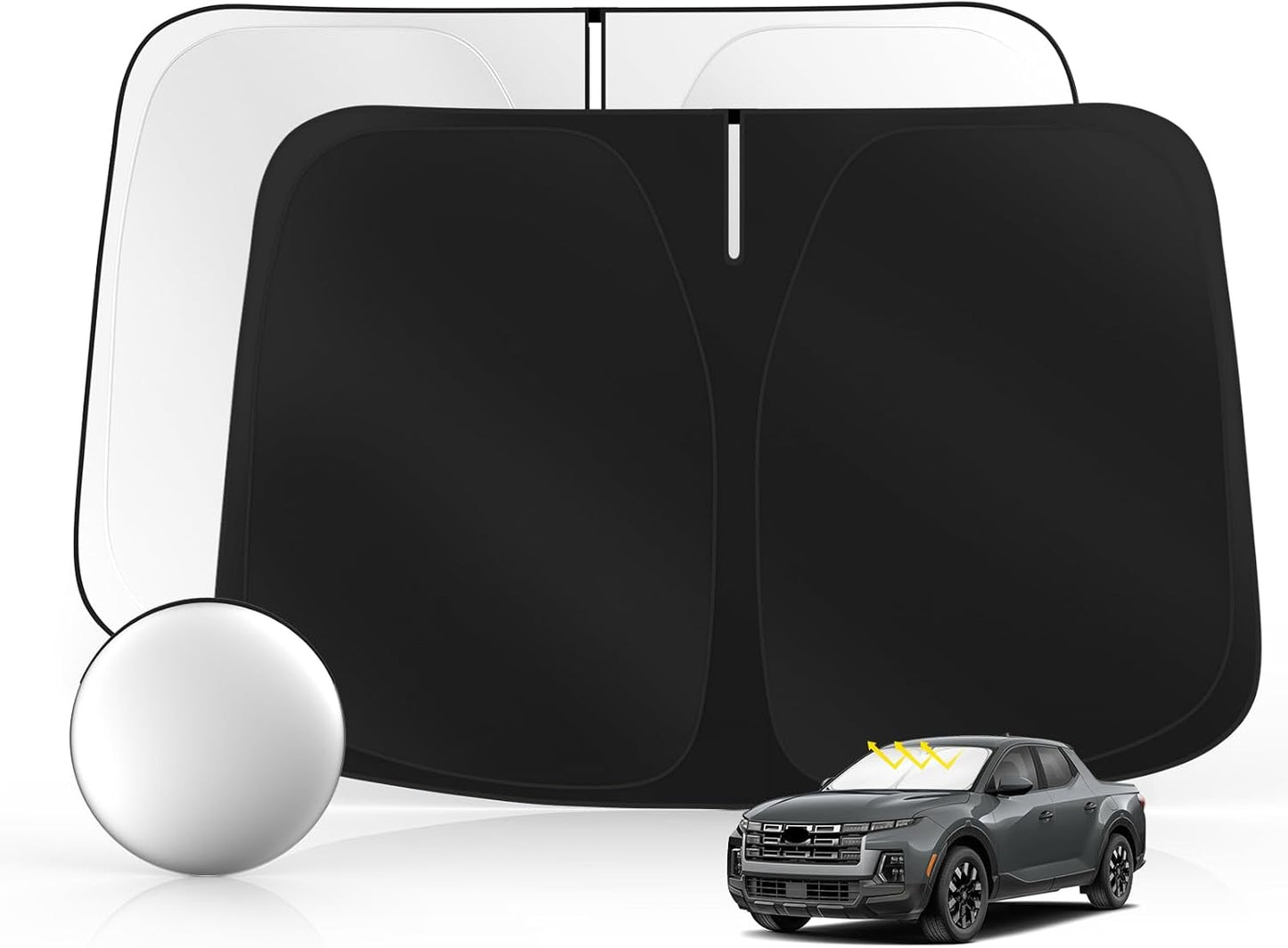 Windshield Sun Shade for H-yund-ai Santa Cruz 2022-2025 Foldable Sunshade Custom Fit Front Window Car Interior Accessories Protector Blocks UV Rays