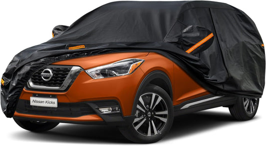 Kayme 7 Layers SUV Car Cover Custom Fit for Nissan Kicks (2017-2025) Waterproof All Weather for Automobiles, Outdoor Full Cover Rain Sun UV Protection.Black