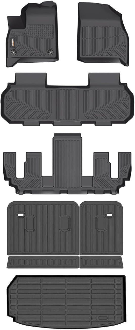 Binmotor-Floor Mats & Cargo Liner Set for Buick Enclave 2025丨for GMC Acadia & Acadia Denali 2024-2025(Only Buick Seat-7 Seats) 丨 for Chevy Traverse 2024-2025(Only Buick Seat-7 Seats)