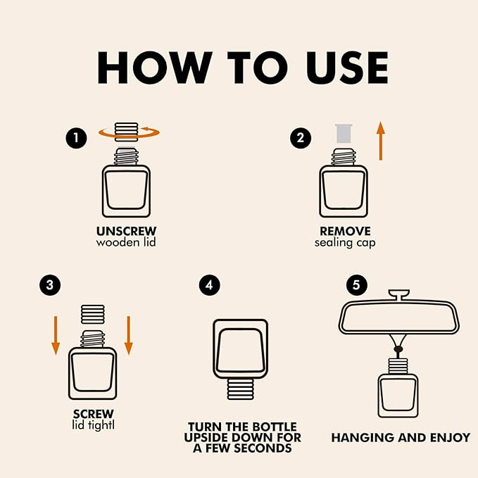 Hanging Car Air Freshener, Teakwood, Leather, Ice, 3 Pack, Essential Oil Car Diffuser, Long Lasting Air Fresheners for Men