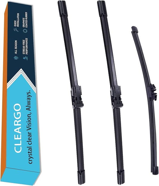Windshield Wiper Blades for Ford Bronco Sport 2021 2022 2023 2024 2025 (Not Fit Bronco) - Complete Set Front & Rear (22"+21"+9") All-Season Wipers