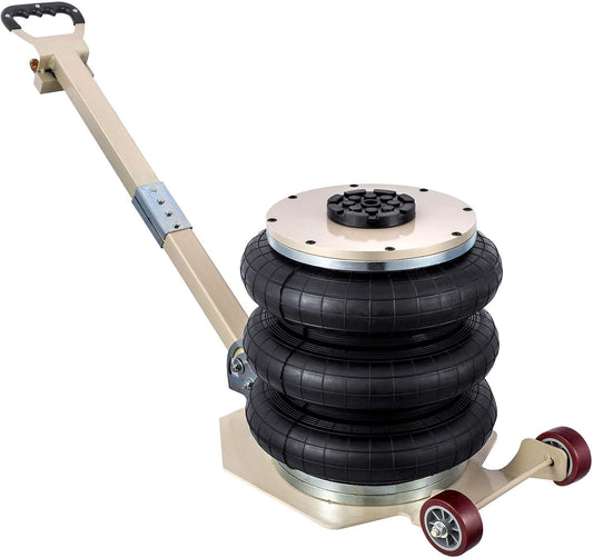 CXRCY 5 Ton Air Jack for Cars & Trucks - 11000LBS Capacity Pneumatic Airbag Jack with Adjustable Long Handle, Fast Lifting up to 16 Inch for Cars,Trucks(White Triple Bag Air Jack)