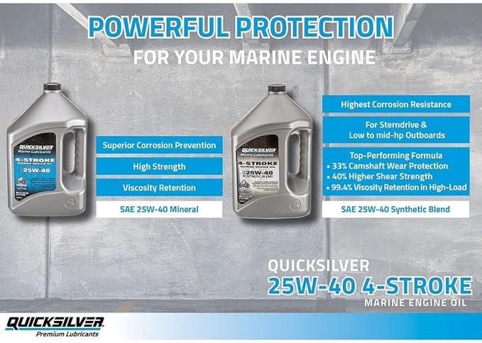 Quicksilver by Mercury Marine 25W-40 Marine Engine Oil