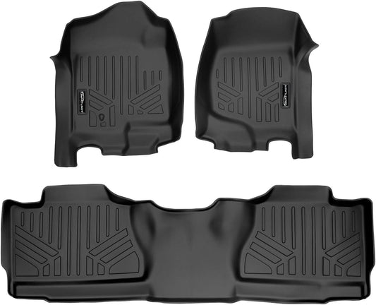MAXLINER Custom Fit Floor Mats 2 Row Liner Set Compatible with 2007-2013 Chevrolet Avalanche