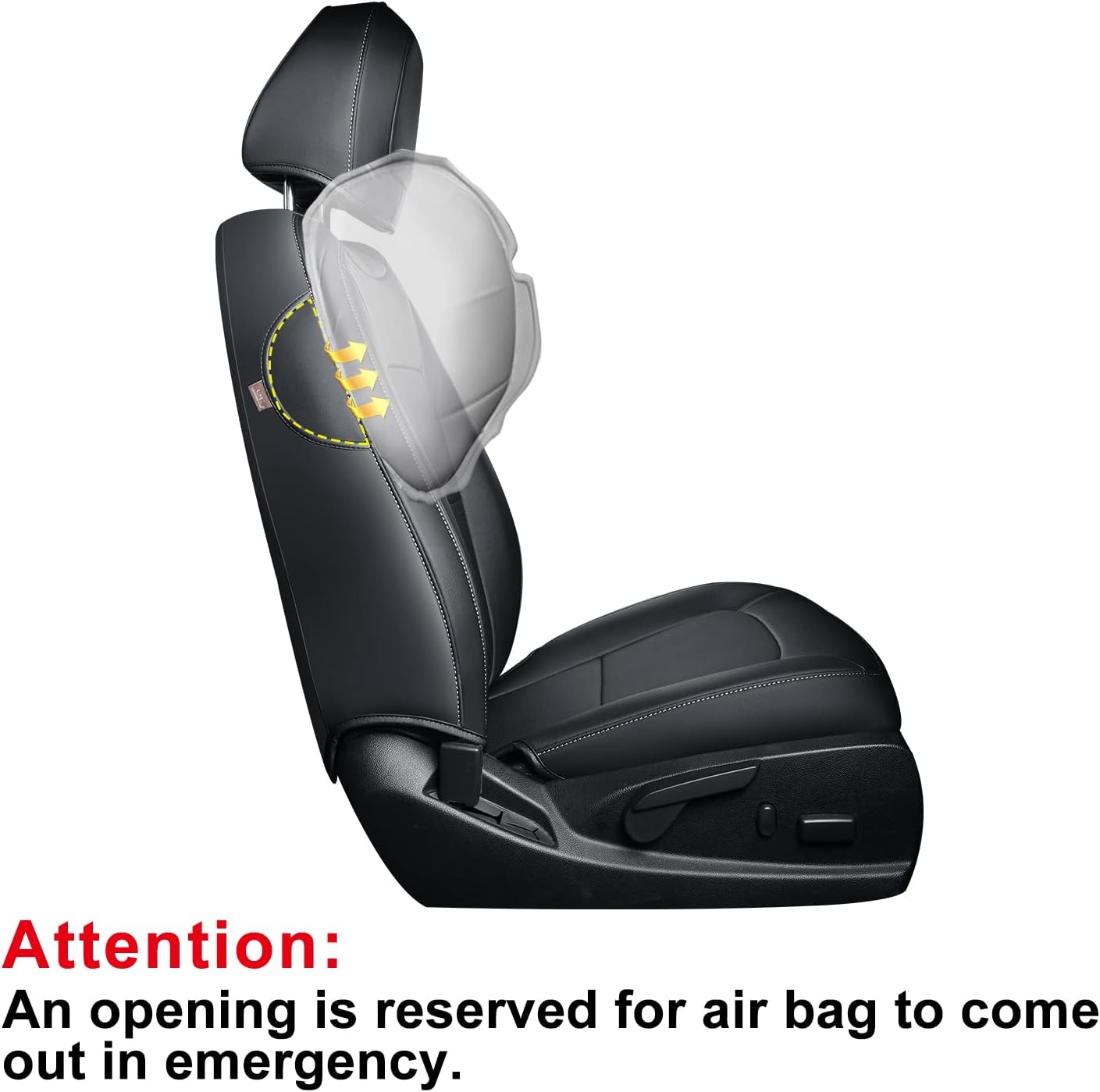 LUCKYMAN CLUB 2 Front Chevy Colorado Seat Covers, fit for 2015-2022 Colorado Crew Cab Z71 LT ZR2 Work Truck with Faux Leather (Black 2 pcs)