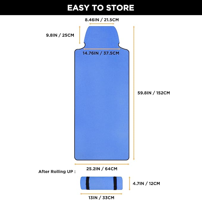 Waterproof Seat Cover Towel, 2PCS Premium Sweat Carseat Protector, Perfect for Universal Anti-Slip Car Truck SUV Seat, Great for Surfing Yoga Gym Workout, Royal Blue