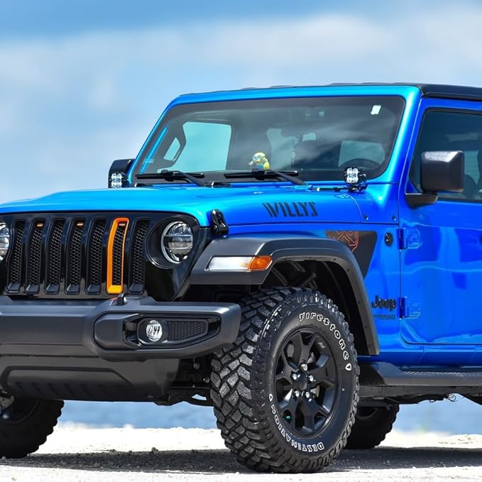 Clix Wipers - Jeep Wrangler & Gladiator (16"/16") Original Black Windshield Wiper Blades (All Wrangler & Gladiator Models), All-Weather Replacement Wipers-Set of 2, Includes Quick Clips (1997-2025)