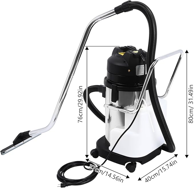 1000W 30L/7.93Gal Commercial Carpet Cleaning Machine, 3 in 1 Professional Extractor Upholstery Wet Dry Vacuum Cleaner, Portable Spot Cleaner for Hotels, Offices