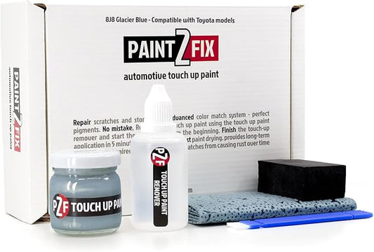 8J8 Glacier Blue Touch-Up Paint Kit for Scratches and Chips - Compatible with Toyota Models