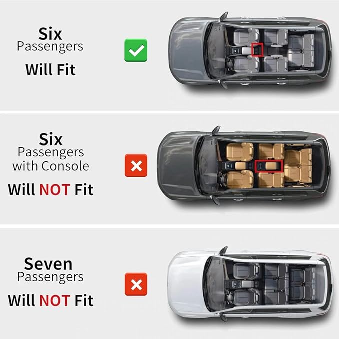 LASFIT Floor Mats for Jeep Grand Cherokee L 2021-2025 (ONLY for 6-Passengers Without Center Console) All Weather TPE Custom Fit Car Mats Floor Liners 1st & 2nd & 3th Row, Black