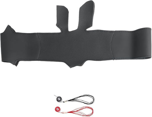 Hand Sewn Microfiber Leather Steering Wheel Cover on Wrap,Fit for Honda Civic 10th 2016-2021 / CR-V 2017-2021 / Clarity 2016-2018 / Breeze 2020-2021 / Crider 2019-2020 / Envix 2019-2020