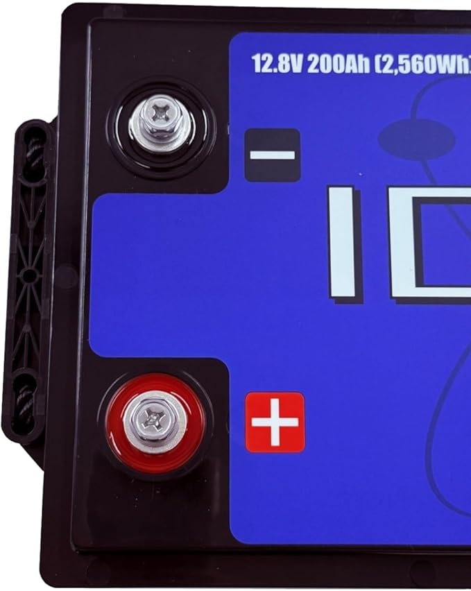 Ionic Lithium 12V 200Ah LiFePO4 Deep Cycle Battery (No Bluetooth) - Perfect for Bass Boats, Trolling Motors, Solar Energy Storage, RVs, Back-Up Power, and Off-Grid Applications