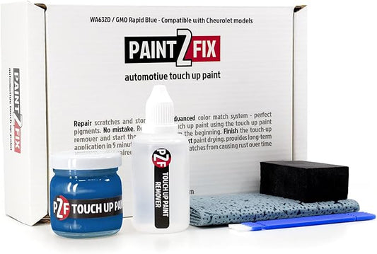 WA632D / GMO Rapid Blue Touch-Up Paint Kit for Scratches and Chips - Compatible with Chevrolet Models