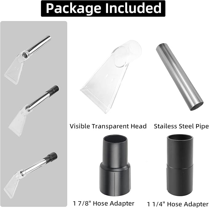 Shop Vac Extractor Attachment Vacuum Extractor Tool for Carpet Upholstery Car Detailing Wet Dry Carpet Extractor Wand