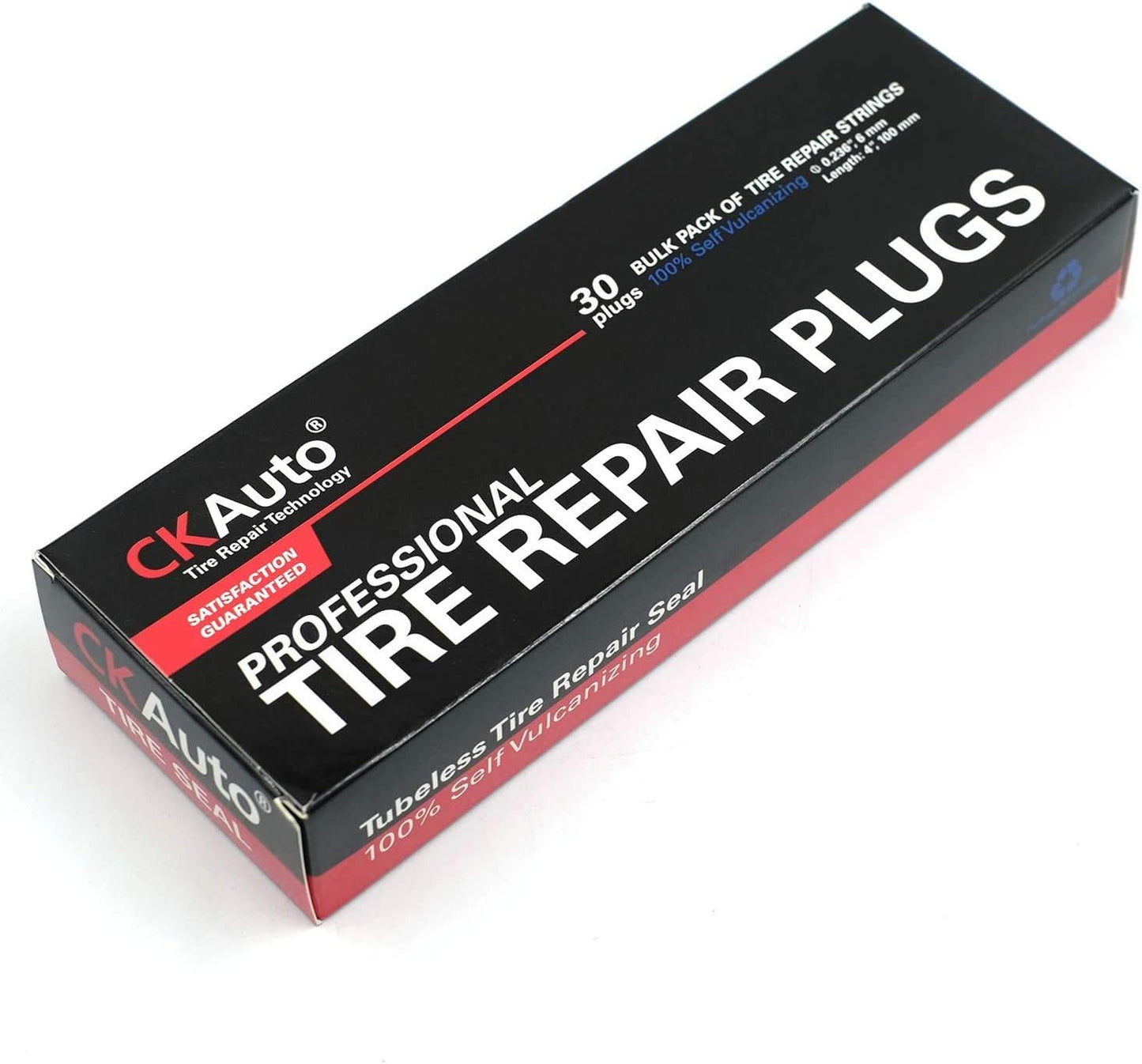 CKAuto 30pcs 8" Brown Tire Repair Strings, Automotive Tool Tire Repair Plugs for Tubeless Off-Road Tires Car, Bike, ATV, UTV, Wheelbarrow, Mower