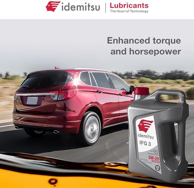 Idemitsu IFG 3 5W-20 Motor Oil Full Synthetic – 5 Quart | SP/GF-6A Certified Engine Oil for TGDI & PFI Engines | Engineered for Maximum Efficiency and Protection