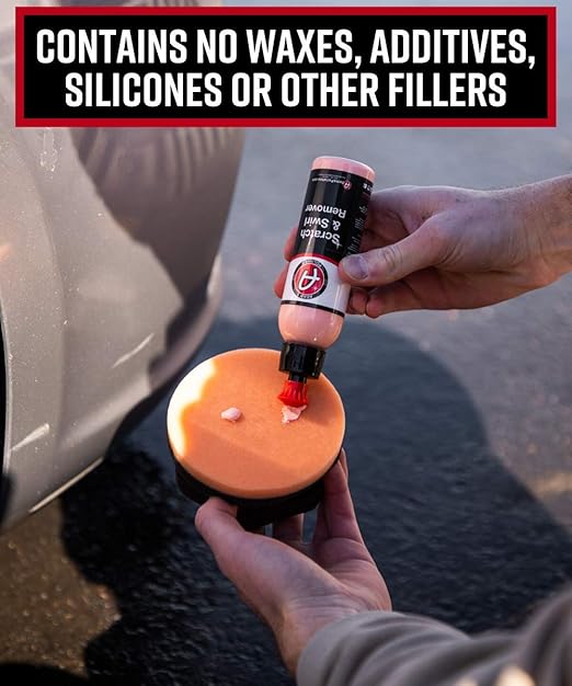 Adam's Polishes Car Scratch & Swirl Remover Hand Correction System | Remove & Restore Paint Transfer, Minor Imperfections, & Oxidation | Paired with Orange Compound Correction Pad Applicator (4oz)
