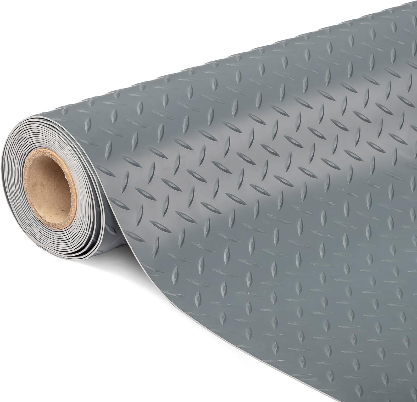 Bonnlo 7.5x20 FT Garage Floor Mat for Under Car,Thickened PVC Roll Floor mats，Waterproof Non Slip Parking Mat,Gray