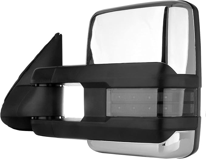 ECCPP Towing Mirrors Tow Mirrors With 2003-2006 For Chevy Silverado For GMC Sierra Pickup All Models Power Adjusted Heated Turn Signal Width Light Chrome Pickup