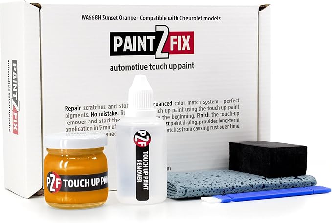 WA668H Sunset Orange Touch-Up Paint Kit for Scratches and Chips - Compatible with Chevrolet Models