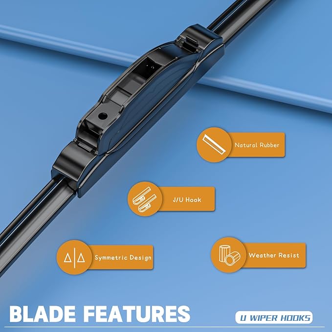 MIKKUPPA 26"+17" Front Wiper Blades, Replacement for 2014-2021 Nissan Rogue,2000-2006 2019-2021 Altima, 2017-2021 Honda CRV, 2007-2016 Mazda CX-9 All Season Windshield Wipers Blades, Pack of 2